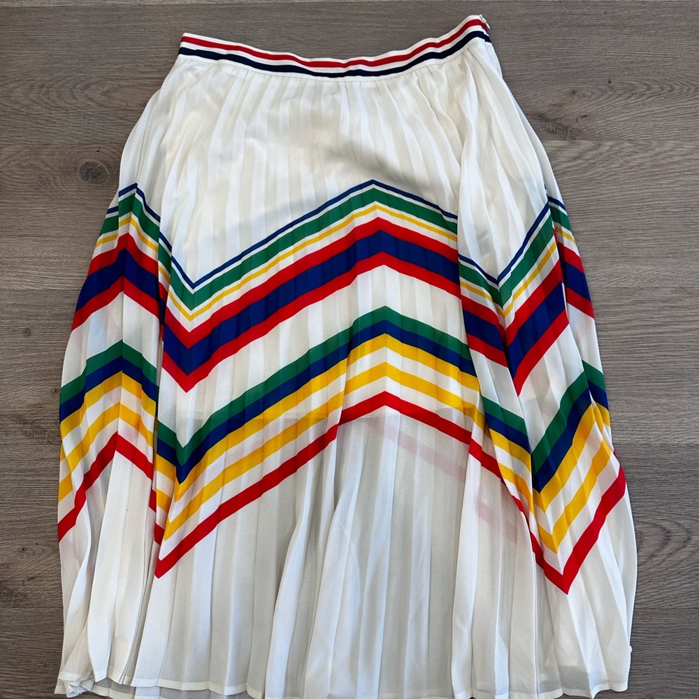White Multicolor Maxi Skirt